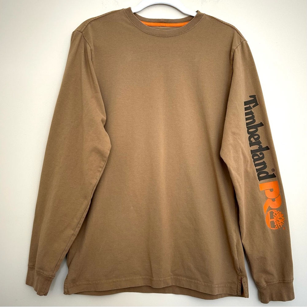 🔹Timberland PRO Men's Tan Long Sleeve Tee Original Fit